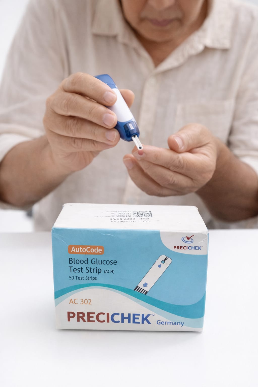 Picture of PRECICHEK Germany AutoCode AC 302 Blood Glucose Test Strips (ACH) 50 High-Precision Diabetes Test Strips for Fast & Accurate Blood Sugar Monitoring No Ratings