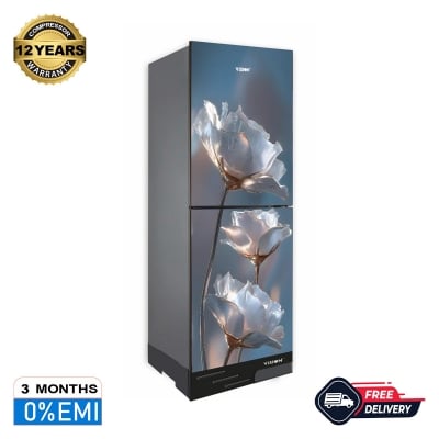 Picture of VISION Glass Door Refrigerator RE-200 Liter Snow Lotus Top Mount