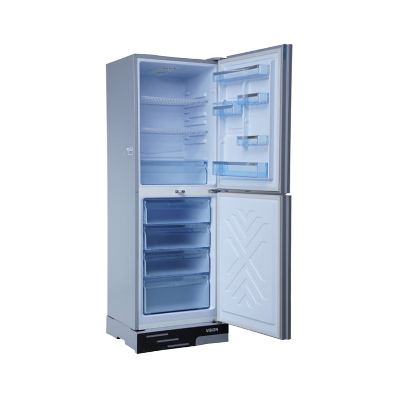 Picture of VISION Glass Door Refrigerator RE-305 Liter Snow Lotus Flower Top Mount
