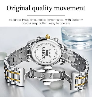Picture of Olevs 2858 European and American Fashion Waterproof Men's Quartz Watch - Premium Design Timepiece - Exudes Elegance and Reliability
