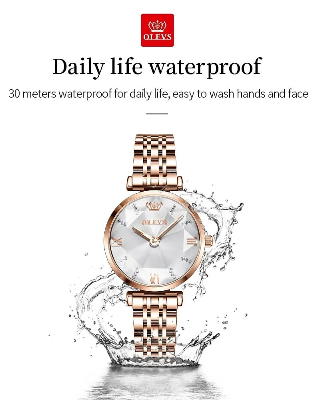 Picture of Olevs 6642  Diamon Mirror Wrist Watch for Women
