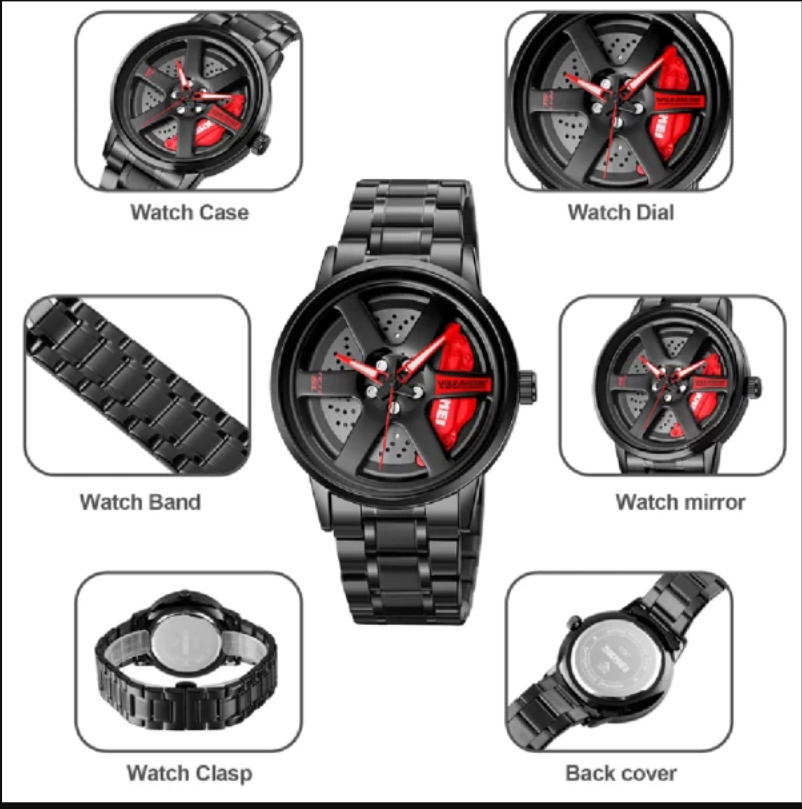 Picture of SKMEI 1787 rotation wheel stainless steel clock for men - Elegant and Refined - Modern Vibe - Express Style