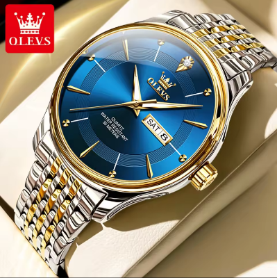 Picture of OLEVS  9908 Men's Watches Top Brand Luxury Fashion Business Quartz Watch Stainless Steel Waterproof Wristwatches Clock Relogio Masculin 9908