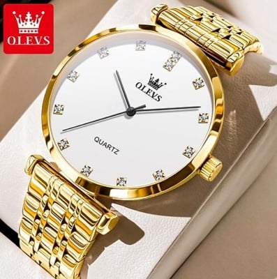 Picture of OLEVS 5596 Men's Watches Simple Fashion Original Quartz Watch for Man Waterproof Stainless Steel Daily Wear Modest Luxury 5596 New
