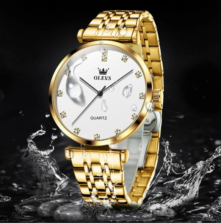 Picture of OLEVS 5596 Men's Watches Simple Fashion Original Quartz Watch for Man Waterproof Stainless Steel Daily Wear Modest Luxury 5596 New