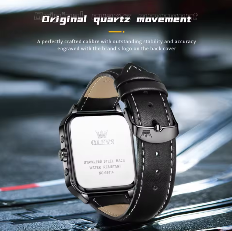 Picture of OLEVS  9914 Original Men's Quartz Watch Moon Phase Business Watches Waterproof Luminous Top Brand Luxury Wristwatch