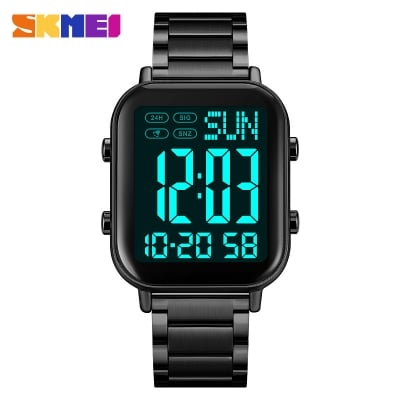 Picture of SKMEI 2259 Men's Electric Watch Stainless Steel Waterproof Chronograph Luminous Countdown Dual Time Watch 2259