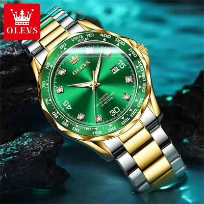 Picture of OLEVS 9988 Mens Watch High Quality Sports Waterproof Luminous Green Water Ghost Men Watch Top Luxury Brand Quartz Watch for Men