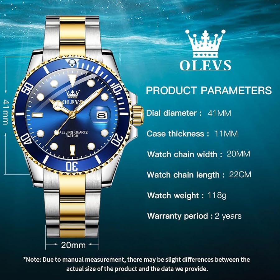 Picture of OLEVS  Luxury Watches Men Waterproof Fashion Sports Watch Stainless Steel Blue Military Quartz Wristwatch Male Clocks