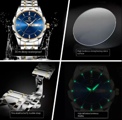 Picture of BINBOND 5552 New Fashion Business Men's Watch Waterproof Tungsten Steel Calendar Quartz Wrist Watch Fashion Casual Watch