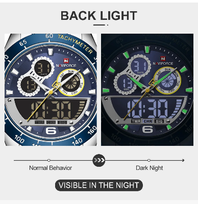 Picture of NAVIFORCE 9188 Men Watch Waterproof Sports Men’s Quartz Wrist Watches Waterproof Stainless Steel Date Relogio Masculino