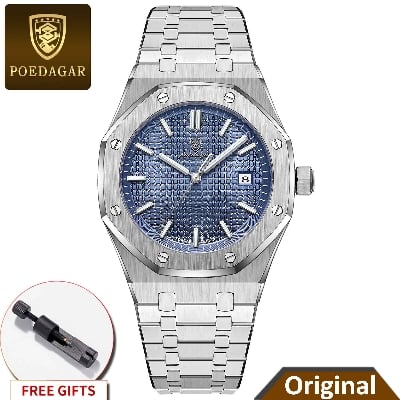Picture of POEDAGAR 924 Fashion Students Quartz Watch, Waterproof Luminous Calendar Stainless Steel Watch