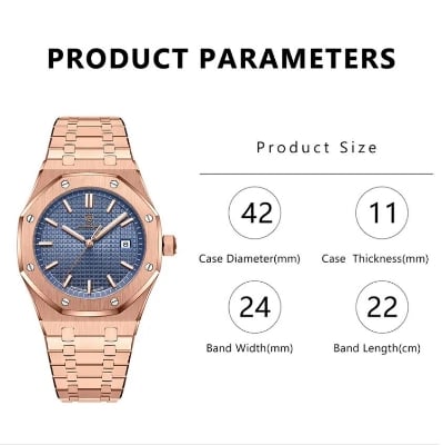 Picture of POEDAGAR 924 Fashion Students Quartz Watch, Waterproof Luminous Calendar Stainless Steel Watch
