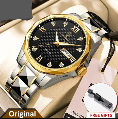 Picture of POEDAGAR 998 Luxury Luminous Date Week Men's Stainless Steel Quartz Watch