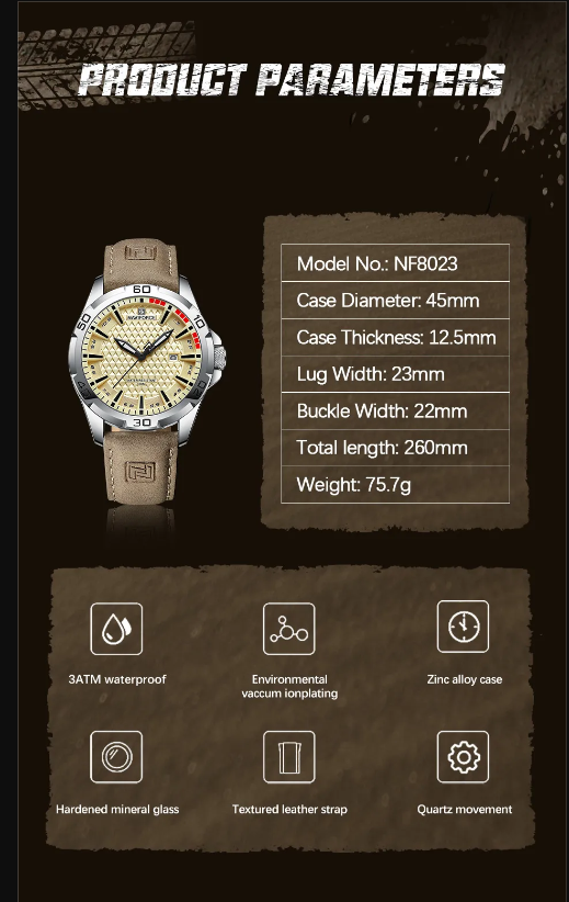 Picture of NAVIFORCE 8023 Men’s Leather Watch