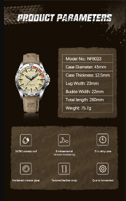 Picture of NAVIFORCE 8023 Men’s Leather Watch