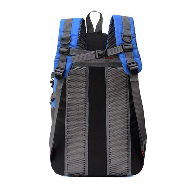 Picture of USB Charging Nylon Outdoor Travel Backpack - blue 