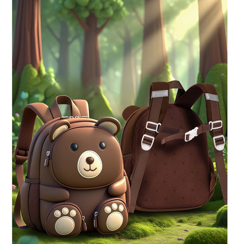 Picture of Jolly Toon Cartoon School Bag - dark brown