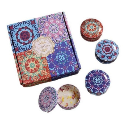 Picture of Lavender Scented Soy Candle Set (4 Pack) Aromatherapy Gift for Women