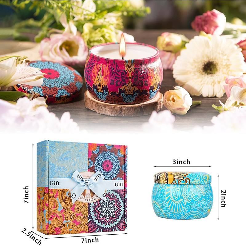 Picture of Lavender Scented Soy Candle Gift Set (4 Pcs) – Long Lasting Aromatherapy for Home
