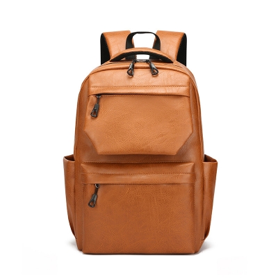 Picture of Style PU Leather Fashion Mens Backpack - light brown