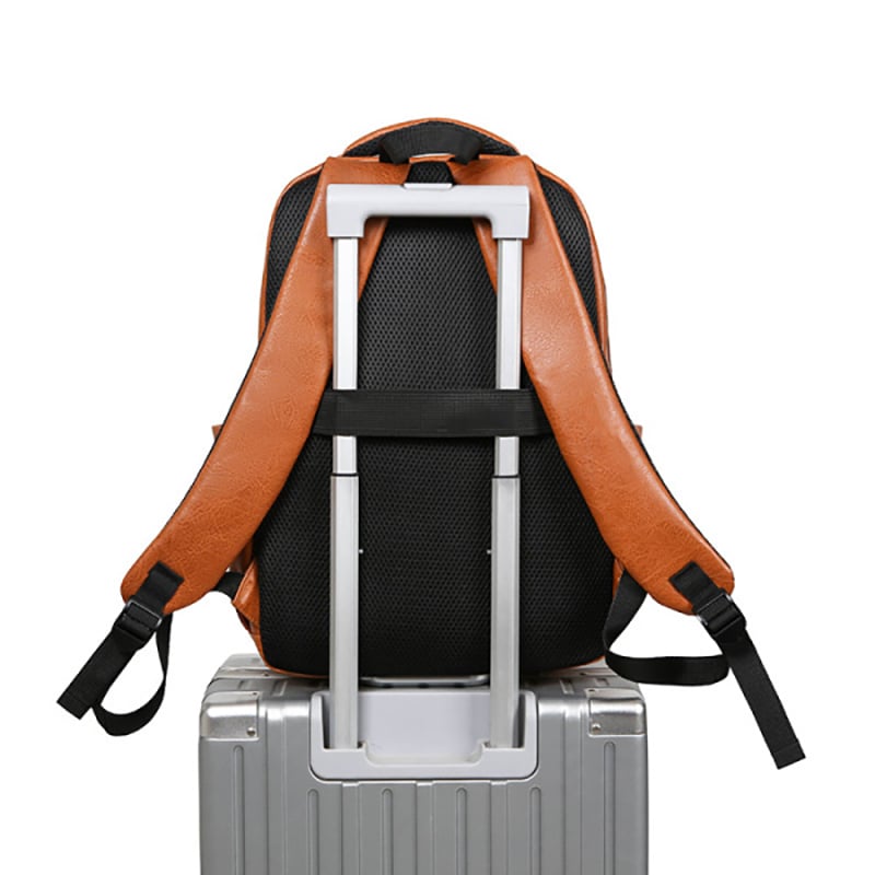 Picture of Style PU Leather Fashion Mens Backpack - light brown