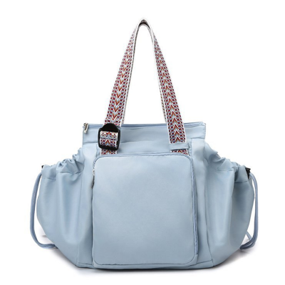 Picture of Multi Functional Diaper Backpack 2 in 1 Large Capacity Travel Mom Bag Light Blue