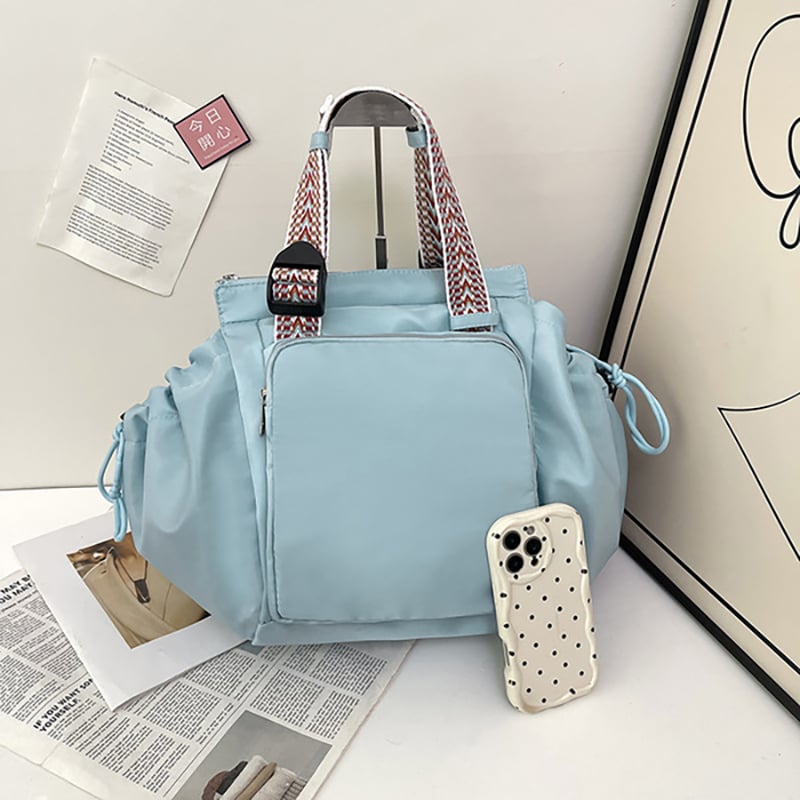 Picture of Multi Functional Diaper Backpack 2 in 1 Large Capacity Travel Mom Bag Light Blue