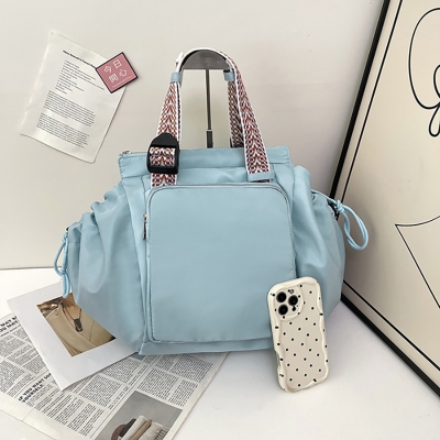 Picture of Multi Functional Diaper Backpack 2 in 1 Large Capacity Travel Mom Bag Light Blue