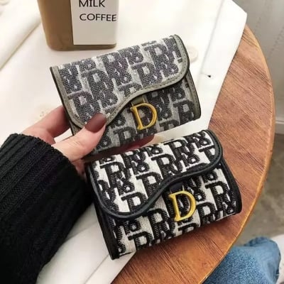 Picture of Nice Credit Card Holder, Mini Zipper Around Coin Purse, Wallet -Black