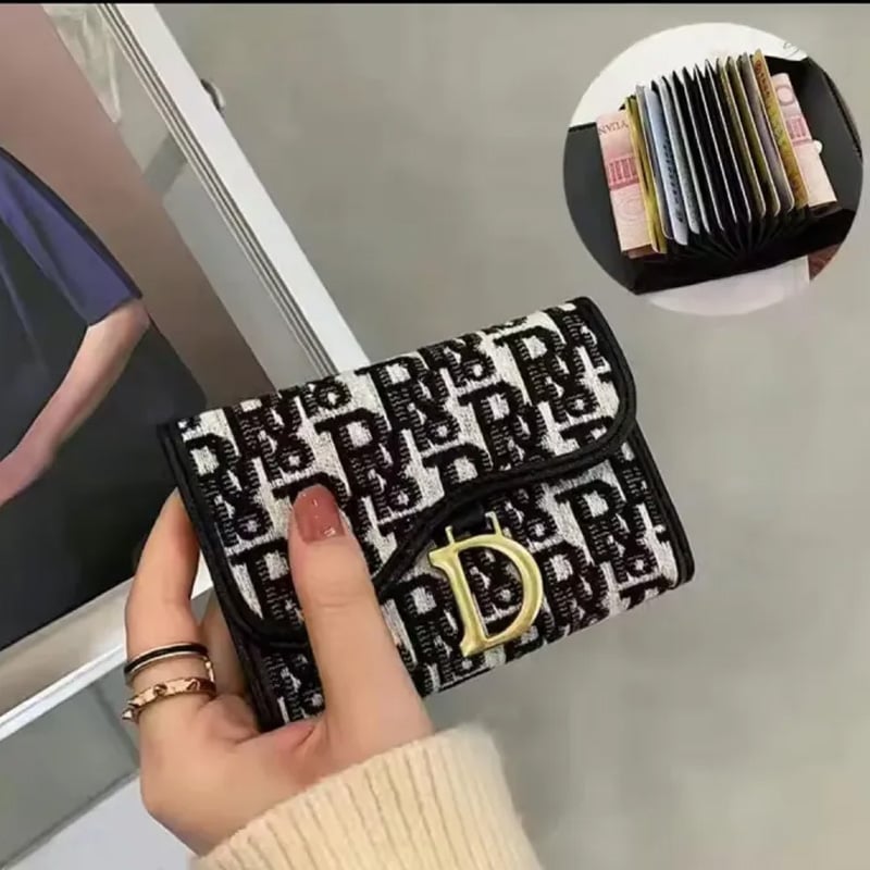 Picture of Nice Credit Card Holder, Mini Zipper Around Coin Purse, Wallet -Black