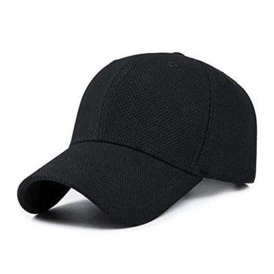 Picture of Black Cotton Cap Stylish and Comfortable -Pure black
