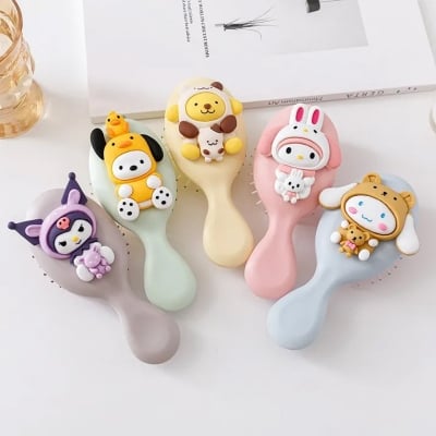 Picture of Cute Carton Mini Baby Hair Brush Scalp Massage Silicone Head Haircare Massager