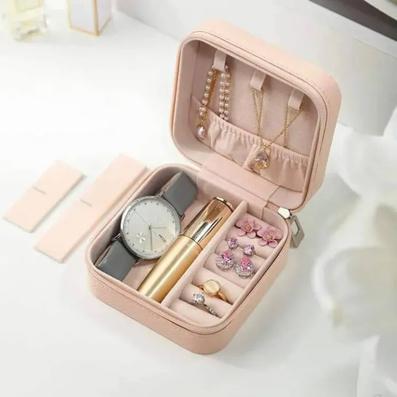 Picture of Jewelry Box Storage Organizer Jewelry Organizer Display for girls and women -Pink