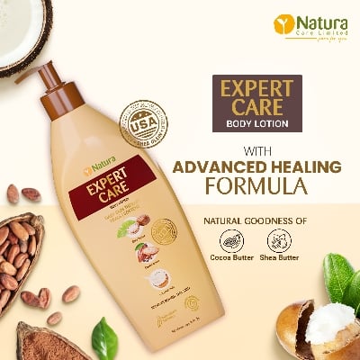 Picture of Natura Expert Care Moisturizing Body Lotion 350ml with Shea & Cocoa Butter for Dry Skin