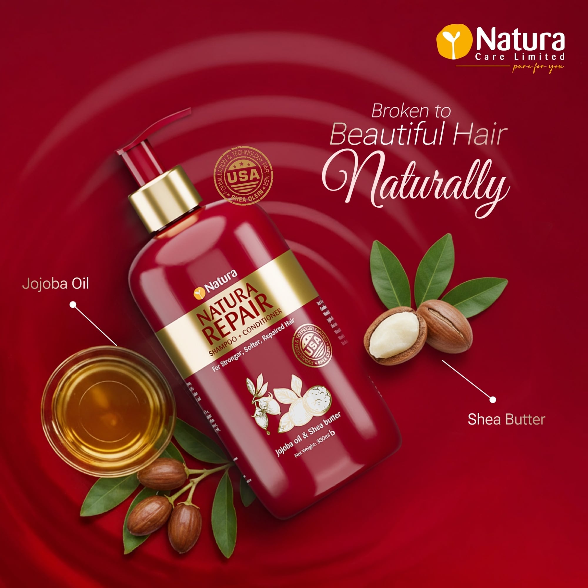 Picture of Natura Repair Shampoo + Conditioner 330ml