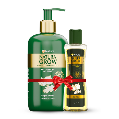 Picture of Buy 1 Natura Grow Shampoo + Conditioner 330ml & Get 1 Natura Grow Hair Oil 100ml Free