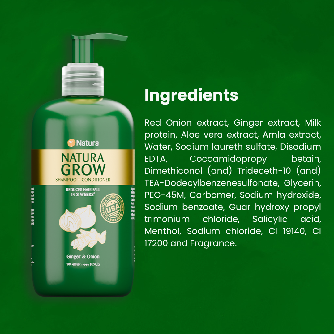 Picture of Buy 1 Natura Grow Shampoo + Conditioner 330ml & Get 1 Natura Grow Hair Oil 100ml Free