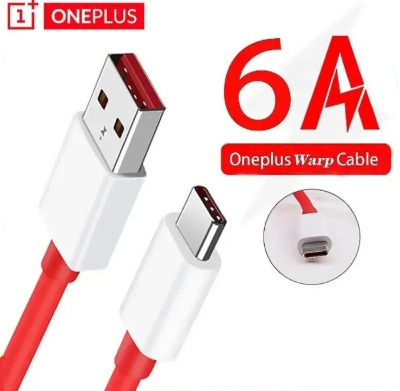Picture of OnePlus Warp Charge 6A USB Type-C Data Cable 100cm for OnePlus 7T, 7 Pro, 7, 6T, 6, 5T, 5, 3T, 3, Quick Charging, Tangle-Free Design