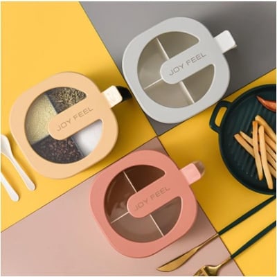 Picture of Organize Your Kitchen Spices With A Multi-Storage Lid Box - Keep Your Spices Fresh And Accessible Random Color