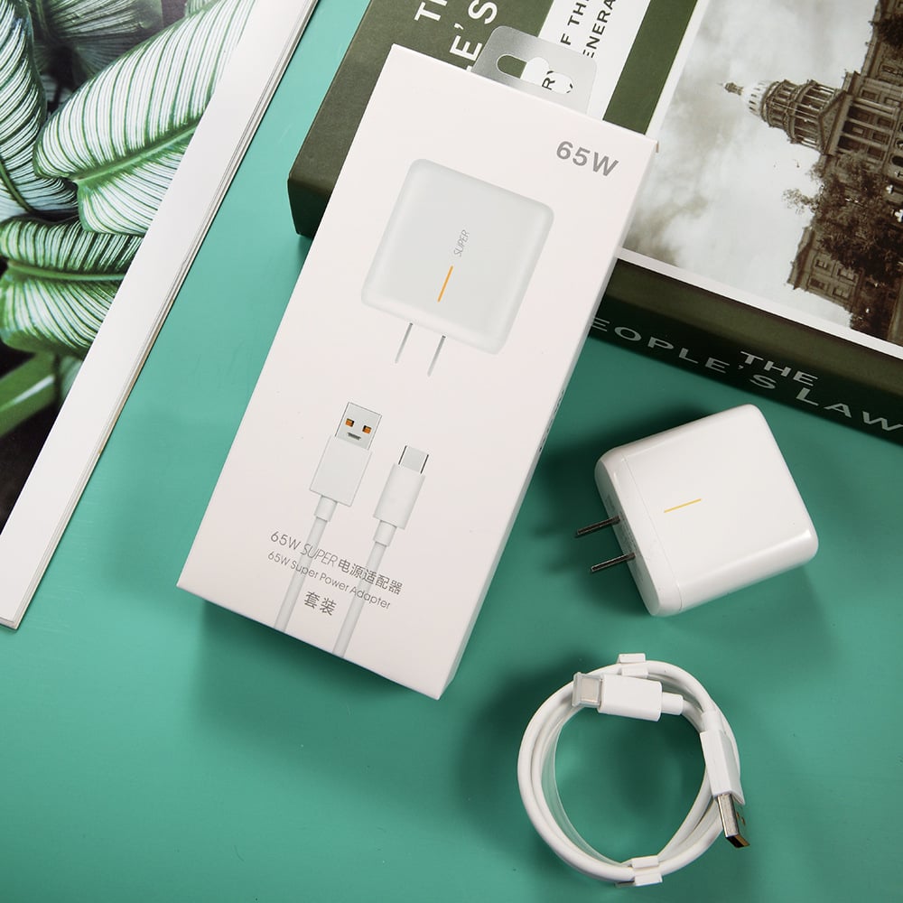 Picture of Oppo Vooc New Fast Flash Charger 65W With Type-C Cable - White - Fast Charger