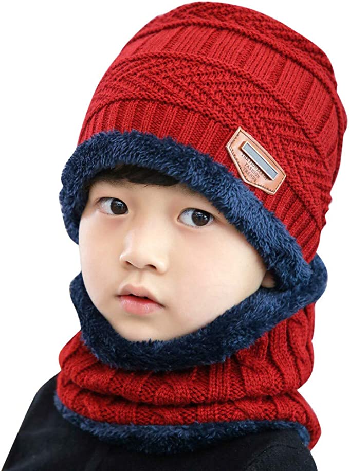 Picture of Winter Hat And Neck Warmer For Kids From New Classical Home Tex. - Cap For Men