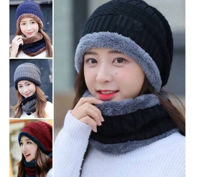 Picture of Women's Cold Weather Sets Womens Winter Scarf Set with Filter, Hat Cap