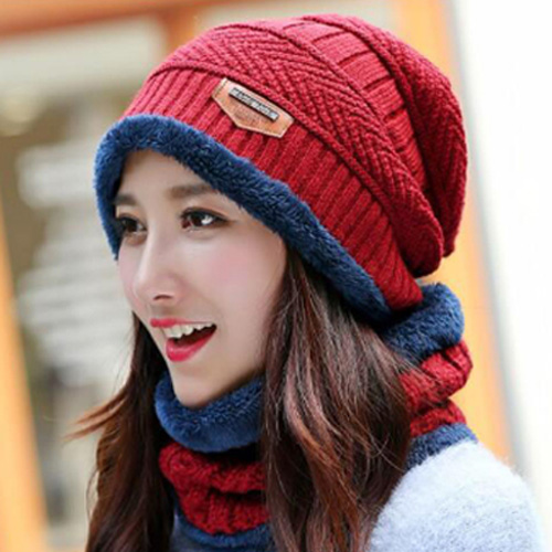 Picture of Women's Cold Weather Sets Womens Winter Scarf Set with Filter, Hat Cap