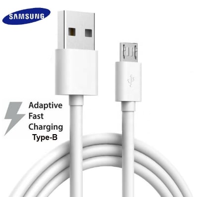 Picture of Samsung Type B Micro Data Fast Quick charging Charging Android Phone Cable White