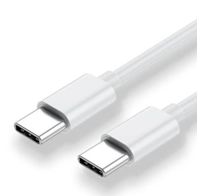 Picture of Google iphone/apple Type C To Type C Fast Charging Cable Type C To Type C Fast Charger Cable USB Cable- Black & White iphone cable