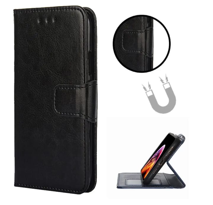 Picture of For Samsung Galaxy A70/A70S Phone Case PU Leather Magnetic Card Holder Case Shockproof TPU Inner Flip Stand Cover