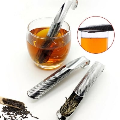 Picture of Kitchen Accessories new Tea Strainer Amazing Stainless Steel Infuser Pipe Design Touch Feel Holder Tool Tea Spoon Infuser Filter by Somoyerhat Express