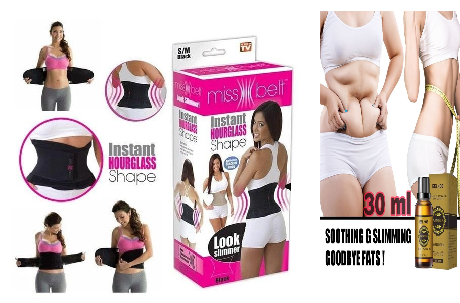 Picture of Slimming Belt Miss Waist Belt Instant Hourglass Shape & Ginger Essential Oil-Slimming combo pack Ginger Oil