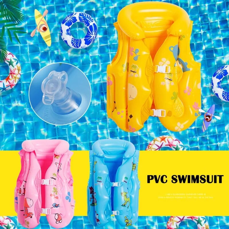 Picture of Kids Life Safety Swim Vest - Fun, Inflatable, and Safe for Ages 3-12 - Available